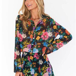 Show Me Your Mumu Smith Button Down in Midnight Botanical Floral